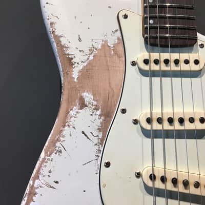 Made to Order - FRANCHIN Mercury guitar Relic Aged 100% Nitro Lacquer (Sunburst/ Black/ White/ Blue/ Green/ Yellow/ Red/ Pink/ Burgundy/ Purple/ Gold/ Silver, etc.) Stratocaster-Strat-S-Style Made in Italy image 19