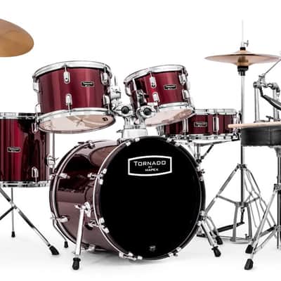 Mapex Tornado 18-Inch Compact Drum Kit, Dark Red image 1