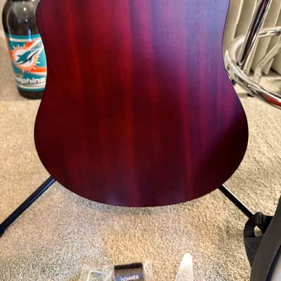 Donner Rising-G2 2026 - Wine Red 38" Carbon/Wood Acoustic Electric Guitar image 6