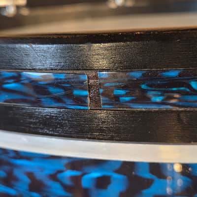 Vintage 1967 Rogers ONE OWNER 4pc Holiday Drum Kit Blue Onyx w/ Legs & Mounts + Silver Powertone Snare image 17