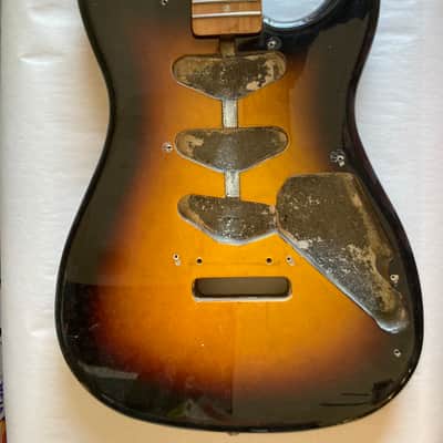 Squier by Fender Bullet S3 PROJECT Body and Loaded Pickguard FREE Neck Included 1980s - Sunburst image 2