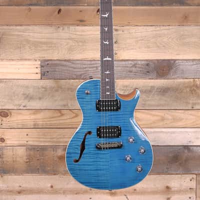 PRS SE Zach Myers Semi-Hollow Electric Guitar Myers Blue  w/ Gigbag image 4