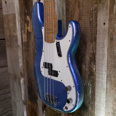 Keith Holland Custom PBASS-ANS #1279 - Electric Blue Metallic Nitro w/ Gator Transit Gig Bag image 4