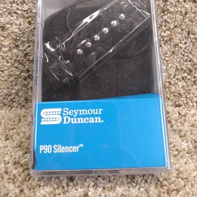 Seymour Duncan Vintage P90 Silencer Dog Ear Bridge Pickup Black image 1