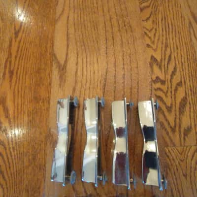 Ludwig (8) vintage club date bass drum lugs with mounting screws, 1960s - all mint! image 5
