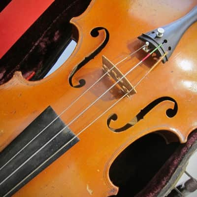 Jérôme Thibouville-Lamy (J.T.L.) Stradivarius Copy 4/4 French Circa-1930s-1940s-Light Yellow Brown Varnish image 9
