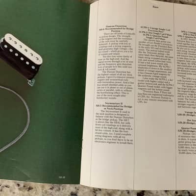 Seymour Duncan Catalog Late 80's- Early 90's STL-1B STL-1 2 3 SSL-1L  5 5L intage Staggered Hot Strat Quarter Pounder 59 Jazz the Mag JB Custom Distortion Seymourizer Bass image 3
