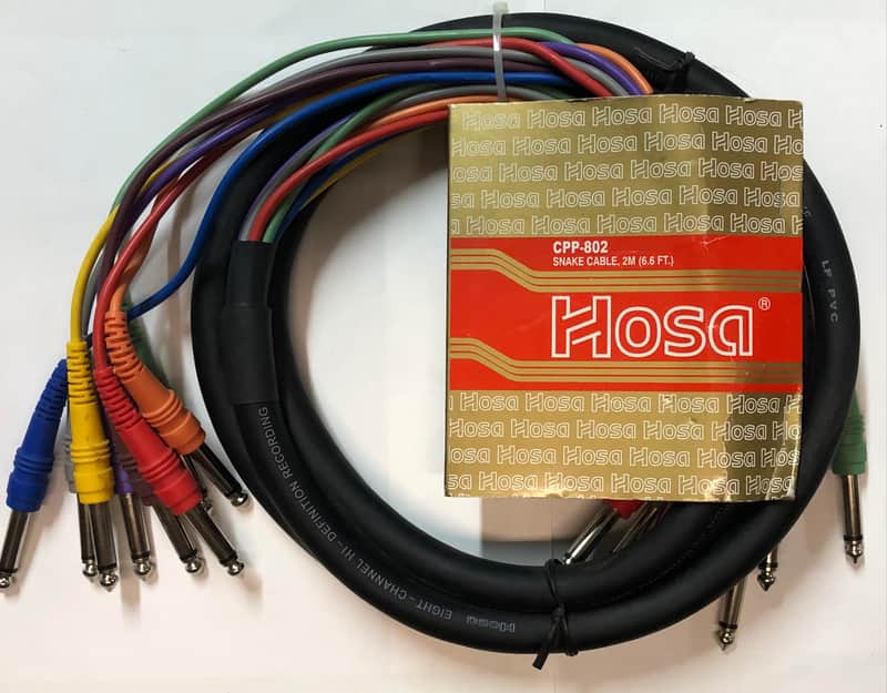 Hosa CPP802 8 1/4" TS Patch Snake - 2 Meter 2010s imagen 1