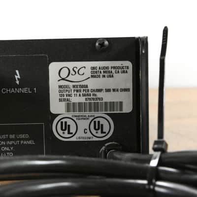 QSC MX 1500a 2-Channel Power Amplifier CG012GV image 8
