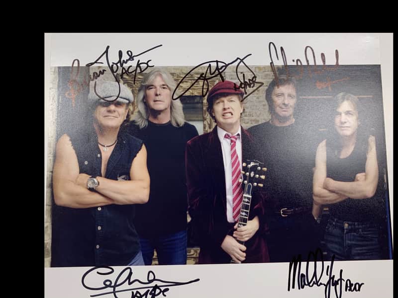 AC/DC Autographed Photo- UACC Dealer image 1