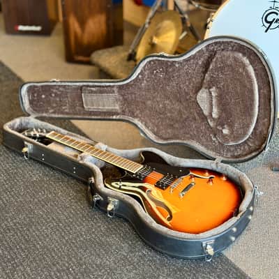 Washburn HB30 Hollowbody Electric Guitar, Tobacco Burst image 7