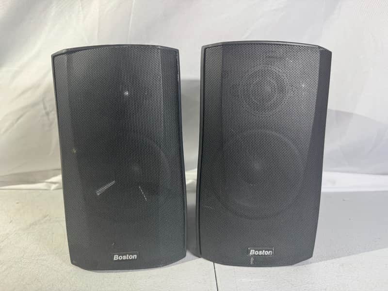 Boston Micro 130x Bookshelf Speakers HiFi Stereo Vintage Home Audio Black image 1