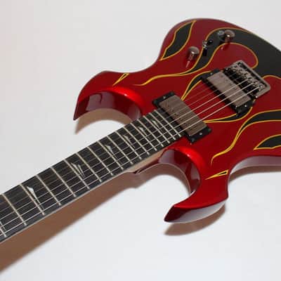 Kramer Pariah Electric Guitar Red & Black Flames | Reverb