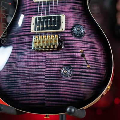PRS Custom 24 10 Top Purple Iris w/ Black Burst & Back image 7