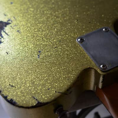 American  Fender Telecaster Custom Heavy Relic  Gold Sparkle TX Specials image 13