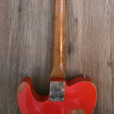 Big River “Moses” T-Style • Aged Fiesta Red Nitro • Roasted Maple/Rosewood Neck • A5 Vintage Style P/U’s image 15