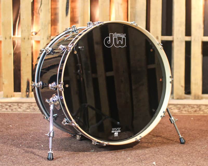 DW Performance Gloss Black Bass Drum - 14x24 image 1
