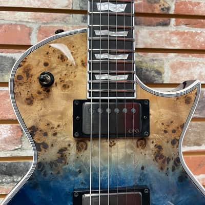 ESP EII Eclipse Burled Maple Blue Natural Fade image 3