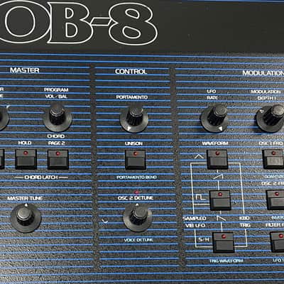 Oberheim OB-8 polyphonic vintage synthesizer 1983 +MIDI, revised!