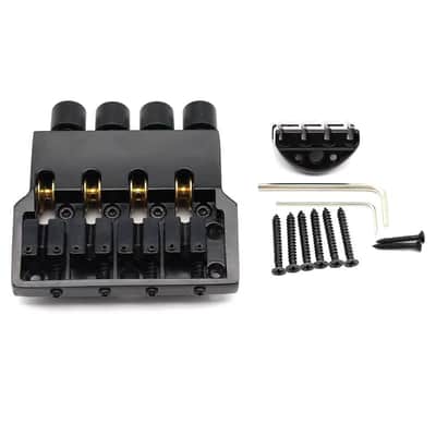 Adjustable Saddles 4 String Headless Bass Bridge Tremolo System in Black image 6