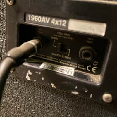 Marshall 1960AV Vintage 280-Watt 4x12" Angled Guitar Speaker Cabinet 1990 - Present - Black image 3