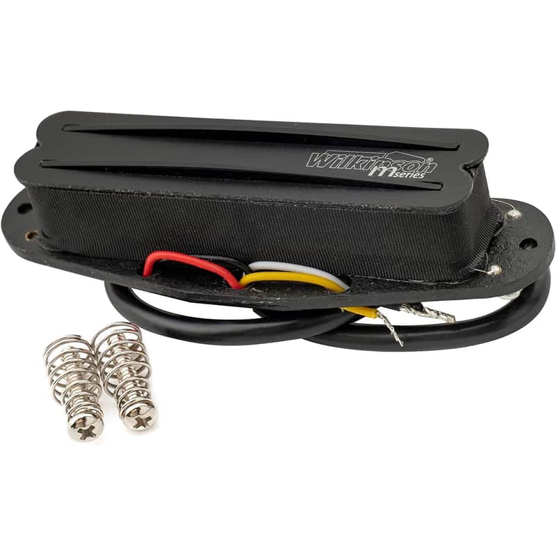 Wilkinson Back Low Gauss Black Hot Rail Ceramic Single Coil Sized Humbucker Bridge Pickup for Strat Electric Guitar image 1