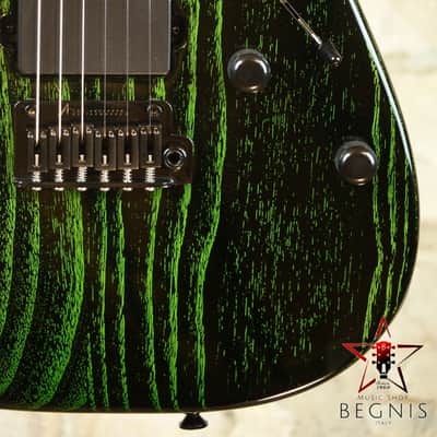 TOM ANDERSON Pro Am HS - Swamp Ash Body & Reverse Headstock - Black with Green Dog Hair image 5