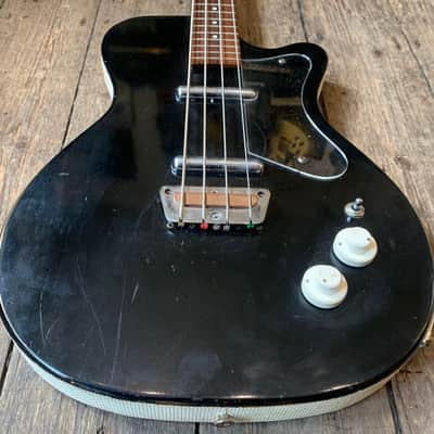 1960's Silvertone 1444 2 Pick up Bass in Black finish image 11