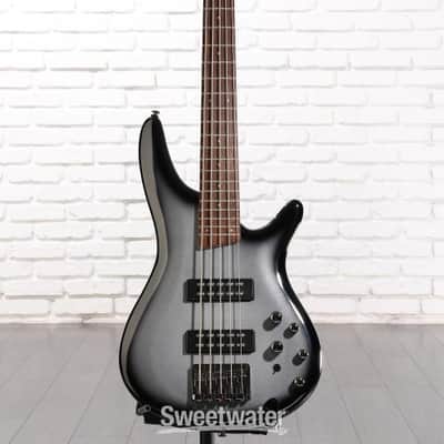Ibanez Standard SR305E 5-string Bass Guitar - Metallic Silver Sunburst (SR305EMSSd1) image 3