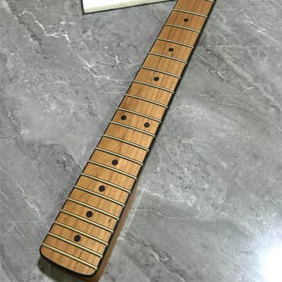 New 24 inch short scale Roasted Maple Guitar neck 22 fret big head Parts image 5