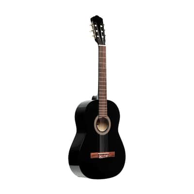 Stagg 4/4 Classical Guitar with Linden Top - Elegant Black Finish for Beginners image 3