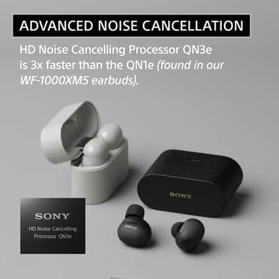 Sony WF-1000XM6 The Best Truly Wireless Noise Cancelling Earbuds - Black image 6