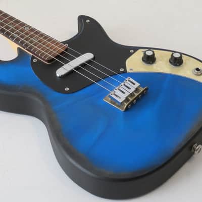 Bruce Herron Blue Star USA MandoBlaster 4-String Electric Mandolin in Psycho Blue Burst image 11