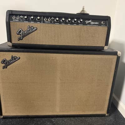 Fender Bandmaster 40-Watt 2-Channel 2x12" Piggyback Guitar Amp 1965 Black Panel image 3