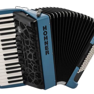 Hohner Bravo MyColor Chromatic 72 Bass Piano Accordion - Water Dark Blue (BR72-DB) image 2