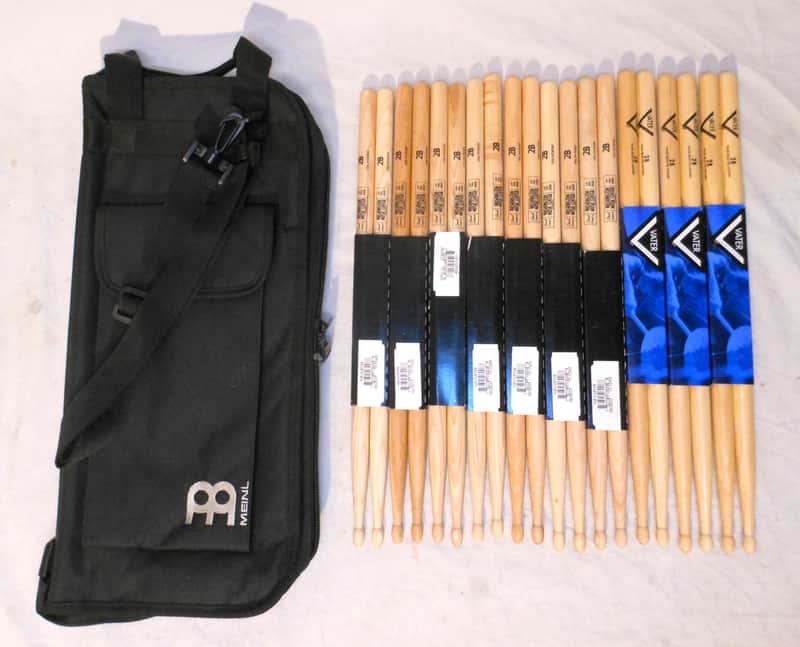 MEINL Stick Bag w/ 10 Pairs of Brand New Drum Sticks Size 2B image 1