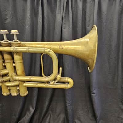 Conn Conqueror Vintage Bb Cornet - raw brass image 7