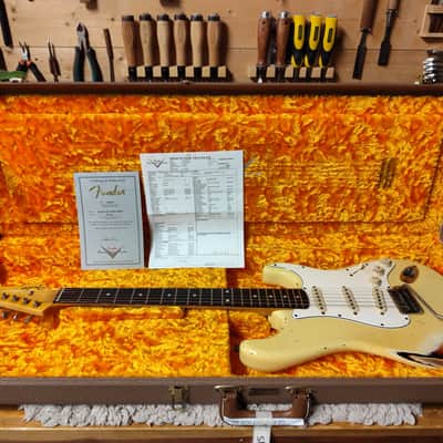 Fender Stratocaster - John Cruz '61 Reissue - Olympic White over Sunburst Hvy Relic - 2017 image 15