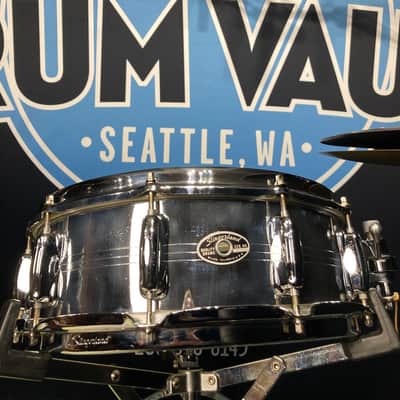 Slingerland -  5x14" Gene Krupa Sound King Snare Drum, 10 Lugs, Trick Strainer, 1970s Chrome over Brass image 1
