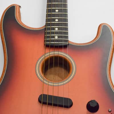 Fender American Acoustasonic Stratocaster Acoustic-electric Guitar (DEMO) - 3-Color Sunburst image 3