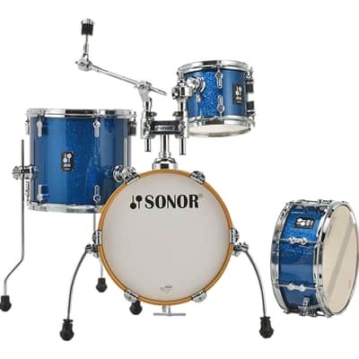 Sonor AQX Micro 4-pc Shell Pack w/ 14" Kick - Blue Ocean Sparkle image 4