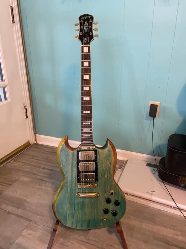 Epiphone Les Paul Custom SG Bluish image 1