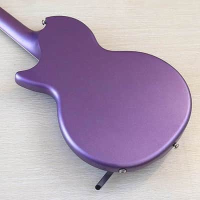 Metallic Purple Custom Handmade Electric Guitar, Okoume Wood Body, Maple Neck, Rosewood 24 Frets Fingerboard image 5