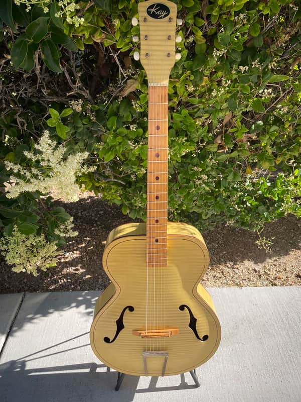 Kay K6868 Archtop Acoustic Guitar Harmony Silvertone Airli 60s - Blonde image 1