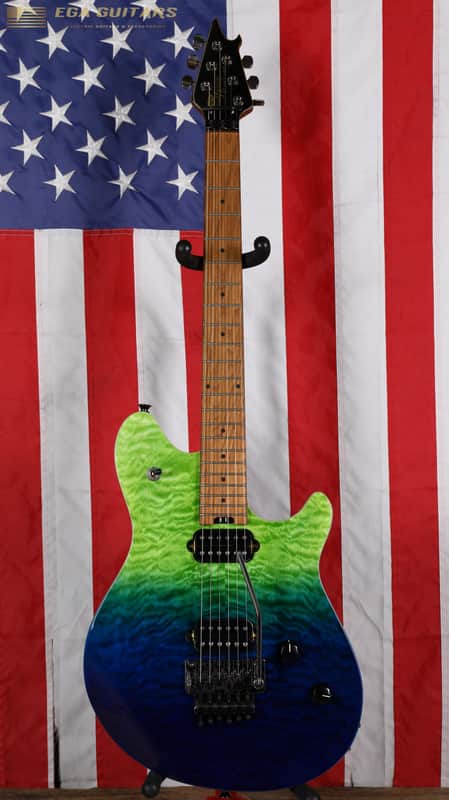 EVH Wolfgang WG Standard QM with Baked Maple Fretboard - Tahiti Night image 1