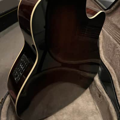 Ibanez AEF18LE 2012 Left-Handed Acoustic-Electric w/ Hard Case - Dark Violin Sunburst image 4