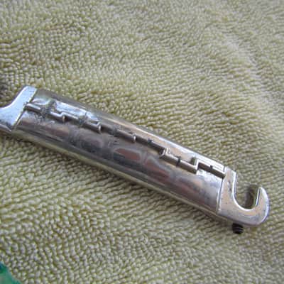 Gibson Lightning Bar Wraparound Compensating Bridge Early 60's Nickel Gibson Compensated Stop Tailpiece Cool Vintage Part image 1