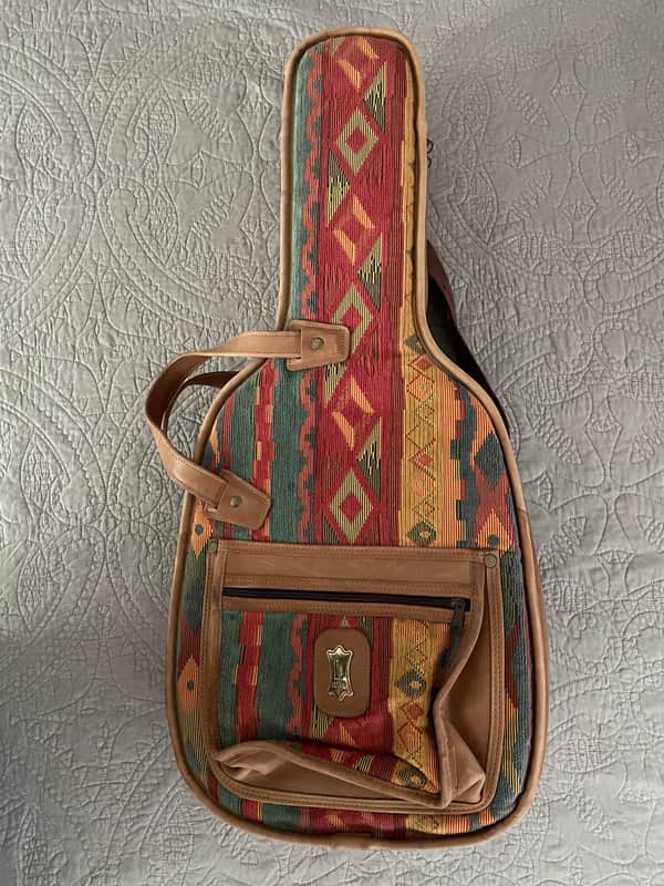Levy's Small Gig Bag 2000s - Natural Leather/Tapestry image 1