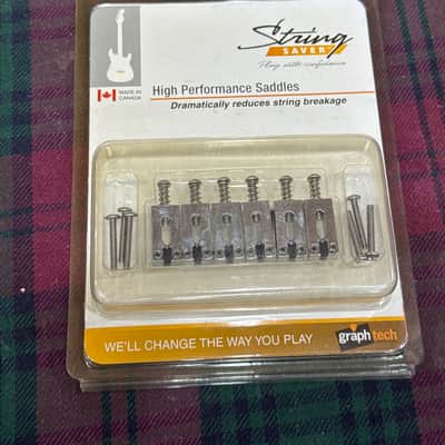 Graph Tech String Saver Classics Strat & Tele Saddles - Chrome image 1