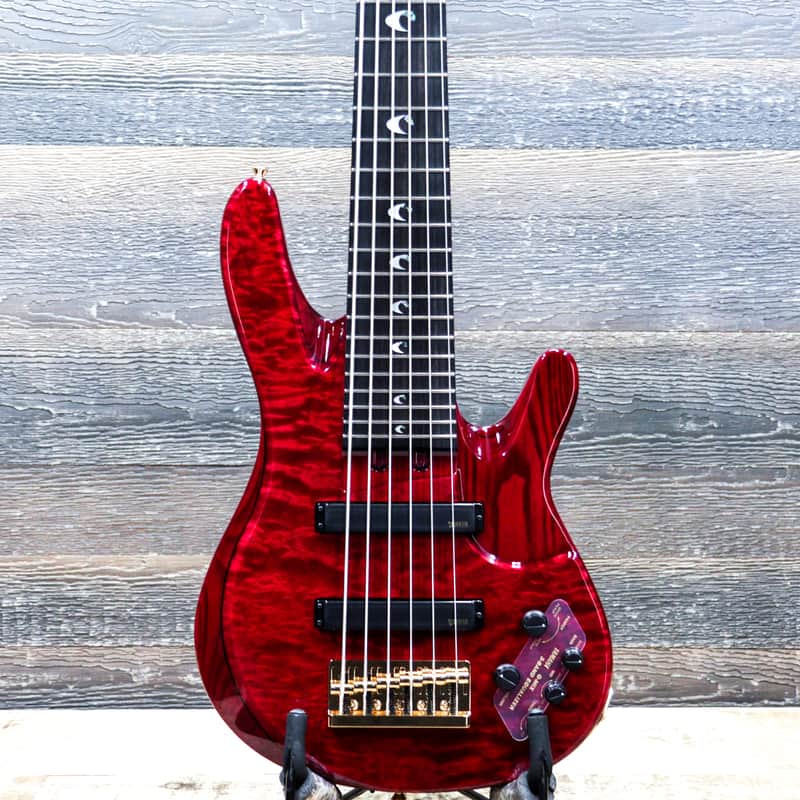 Yamaha TRBJP2 John Patitucci Signature Translucent Dark Red Electric Bass w/Case image 1